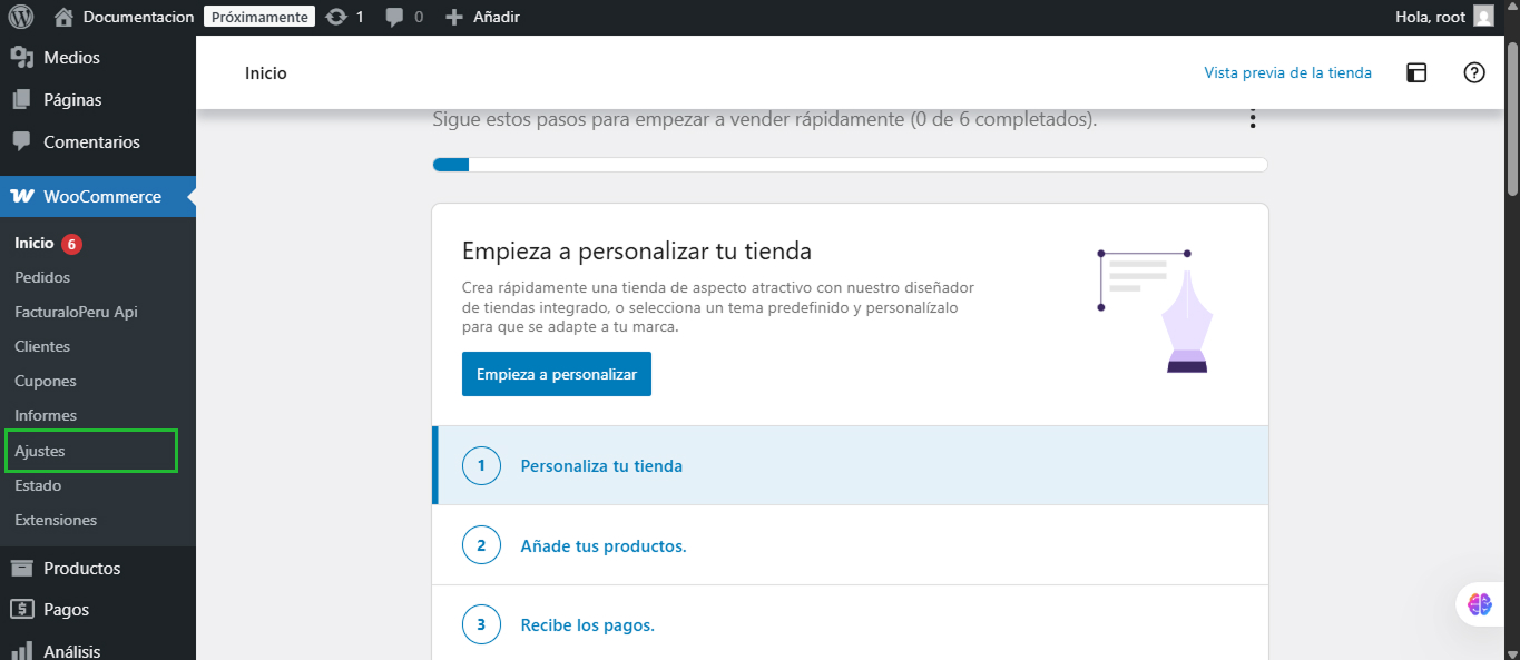 Ajustes WooCommerce